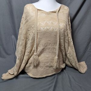Large - OneA - Beige Tunic Style Sweater